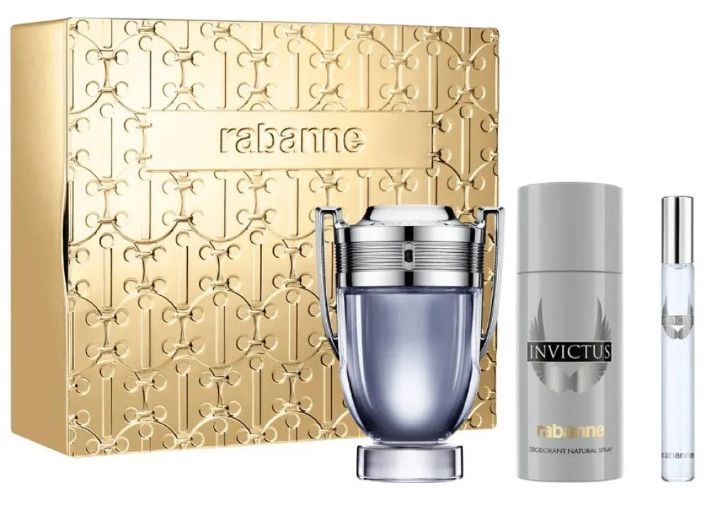 Invictus woda toaletowa dla mężczyzn 100 ml + EDT MINI 10 ml + dezodorant w sprayu 150 ml