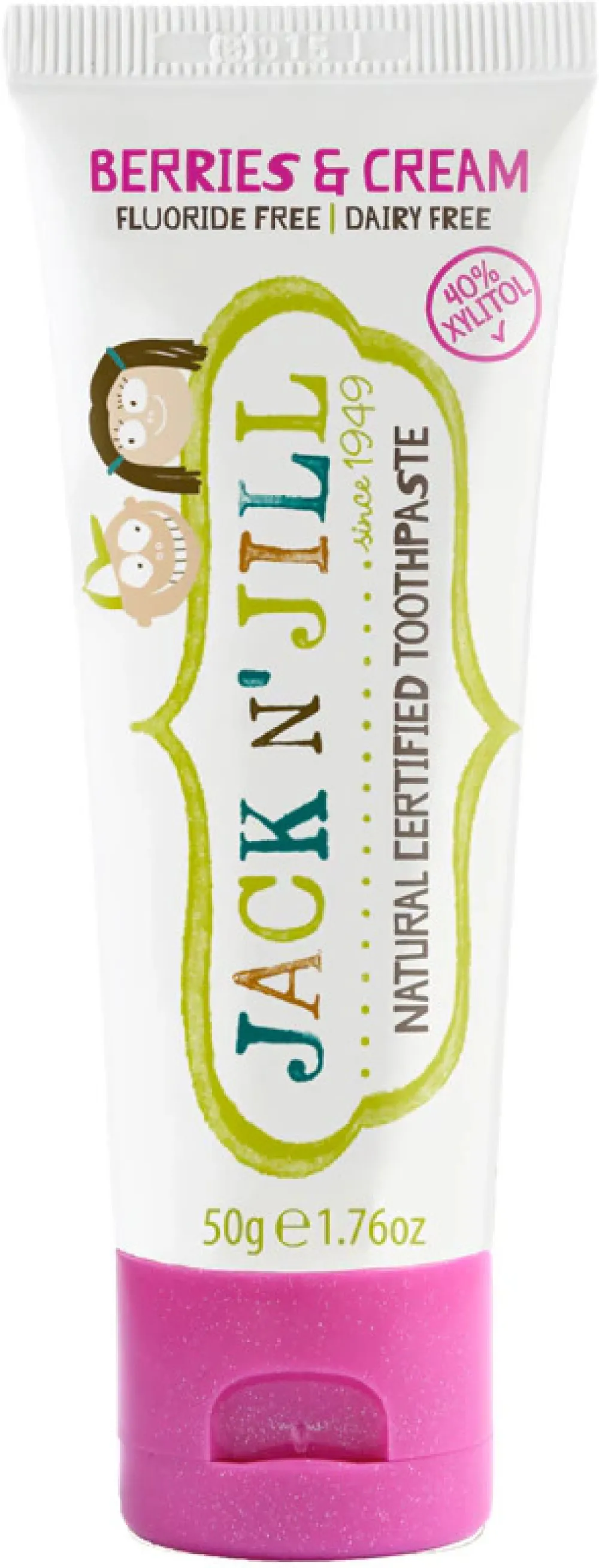 Jack n Jill Pasta do zębów dla dzieci - Milkshake (50 g) - bez fluoru, z organicznym ekstraktem z nagietka