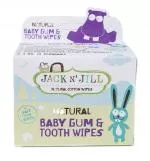 Jack n Jill Chusteczki nawilżane dla dzieci do dziąseł i zębów (25 szt.)