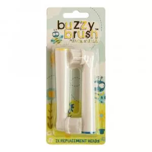Jack n Jill Wymienne główki do elektrycznej szczoteczki do zębów Buzzy Brush (2 szt.) - do interaktywnej szczoteczki do zębów z 3 rodzajami melodii