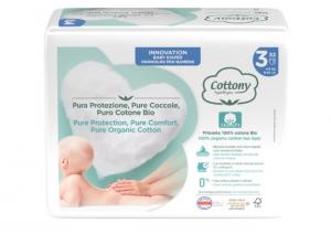 Cottony Jednorazowe pieluszki dla niemowląt z bio-bawełny 4-9 kg