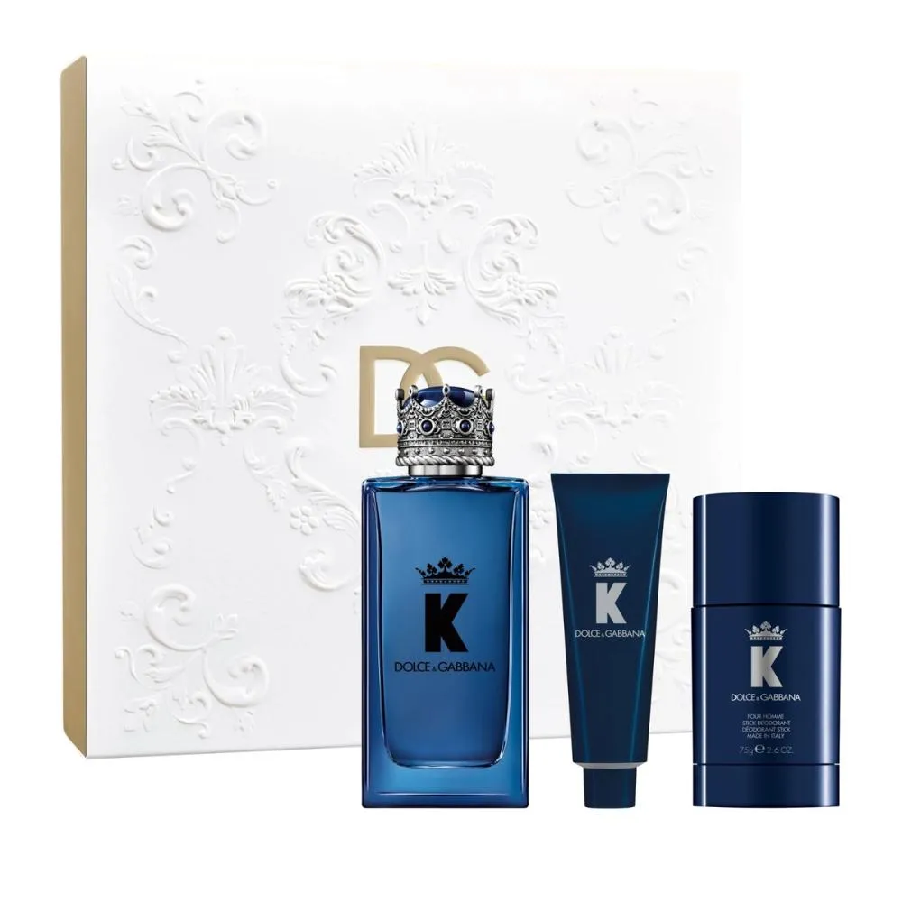 K pour Homme woda perfumowana dla mężczyzn 100 ml + dezodorant w sztyfcie 75 g + żel pod prysznic 50 ml