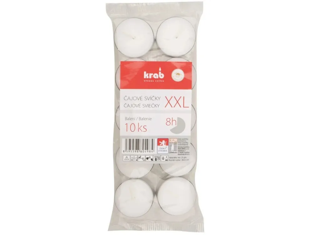 XXL 8h świeczka tealight 10 szt. 10 ks