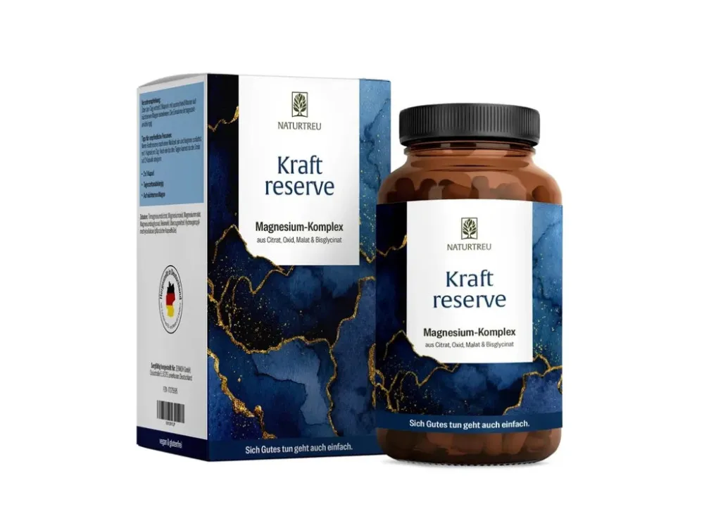 Naturtreu Kompleks magnezu Kraft Reserve, 180 wegańskich kapsułek