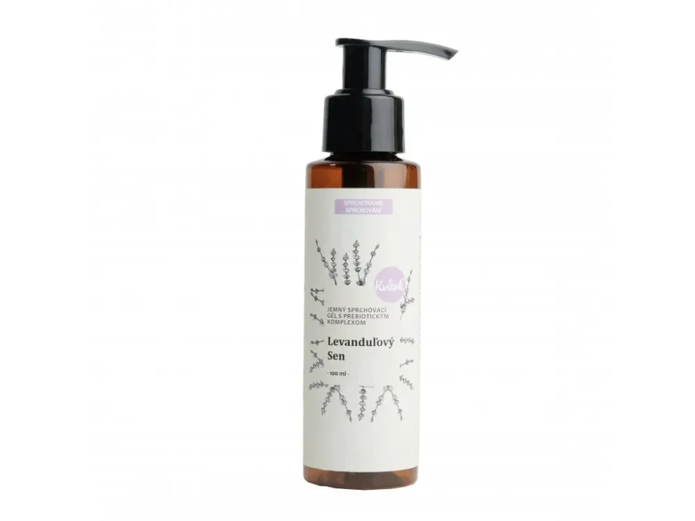 Kvitok Delikatny żel pod prysznic z kompleksem prebiotycznym Lavender Dream (100 ml) - o delikatnym ziołowym zapachu