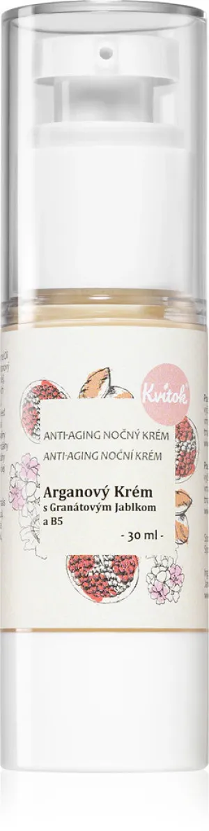 Kvitok Krem arganowy na noc do cery dojrzałej 30 (30 ml) - spowalnia starzenie się skóry