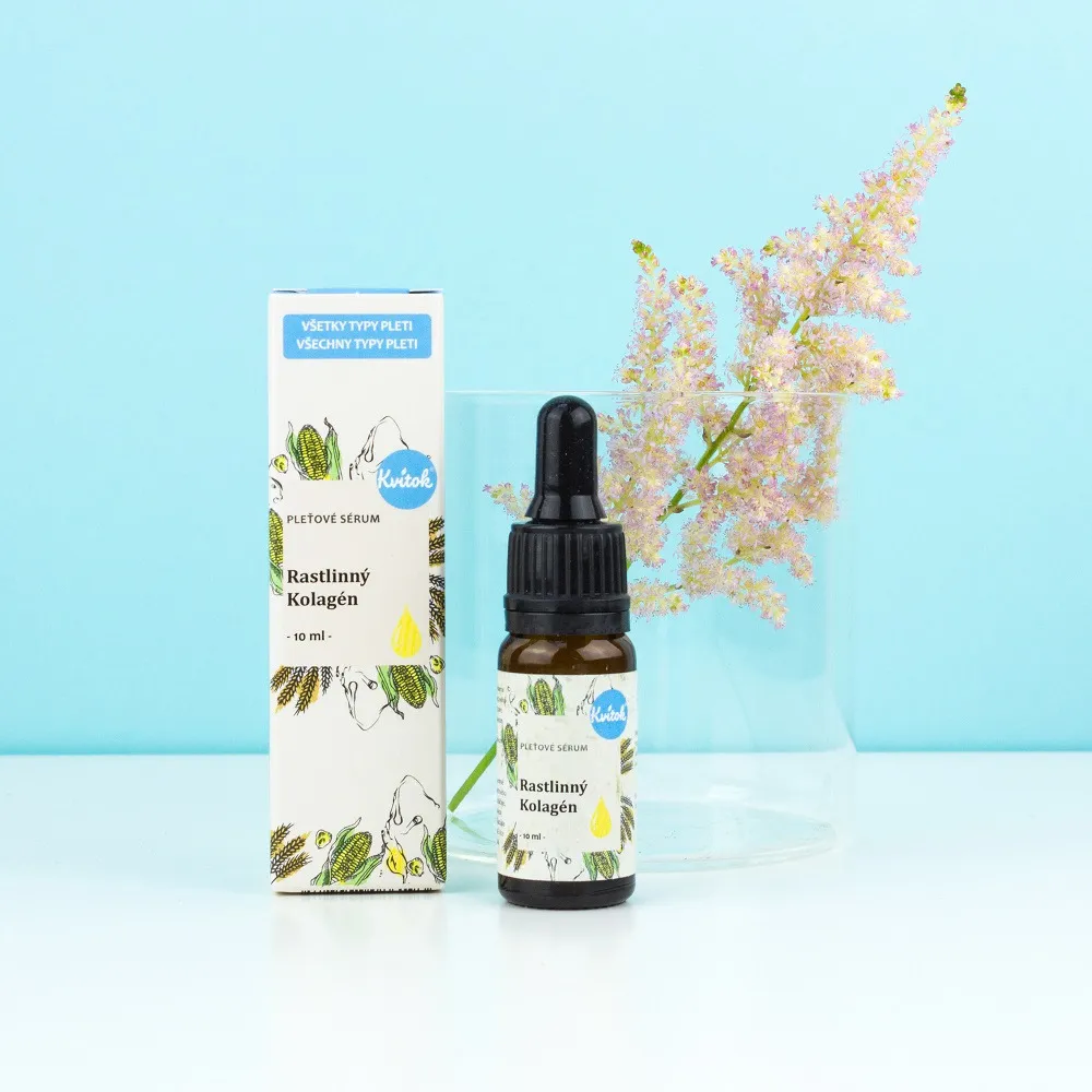 Kvitok Serum do skóry - Kolagen roślinny (10 ml) - wygładza i poprawia elastyczność