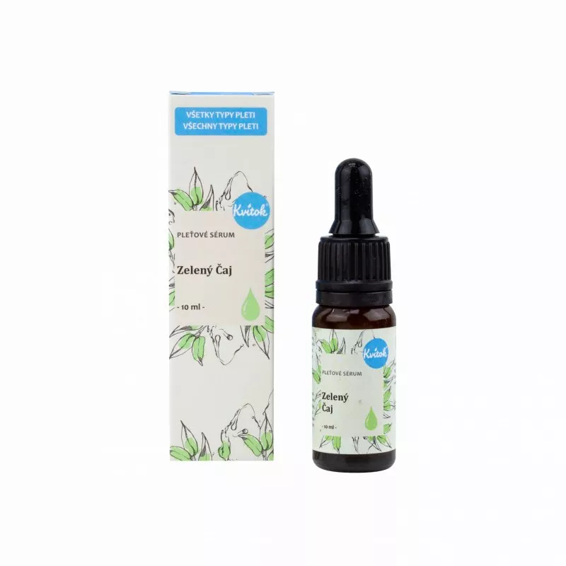 Kvitok Serum do twarzy - Zielona Herbata (10 ml) - działanie antyoksydacyjne i przeciwzapalne