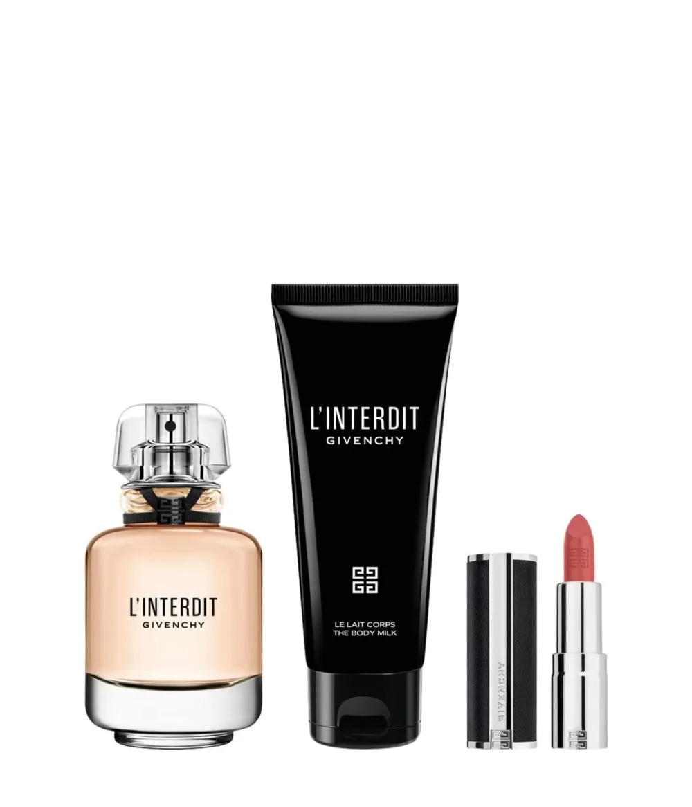 L'Interdit woda perfumowana dla kobiet + balsam do ciała 75 ml + pomadka do ust 1,5 g 50 ml