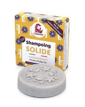 Sztywny szampon do włosów siwych - indygo (70 g)