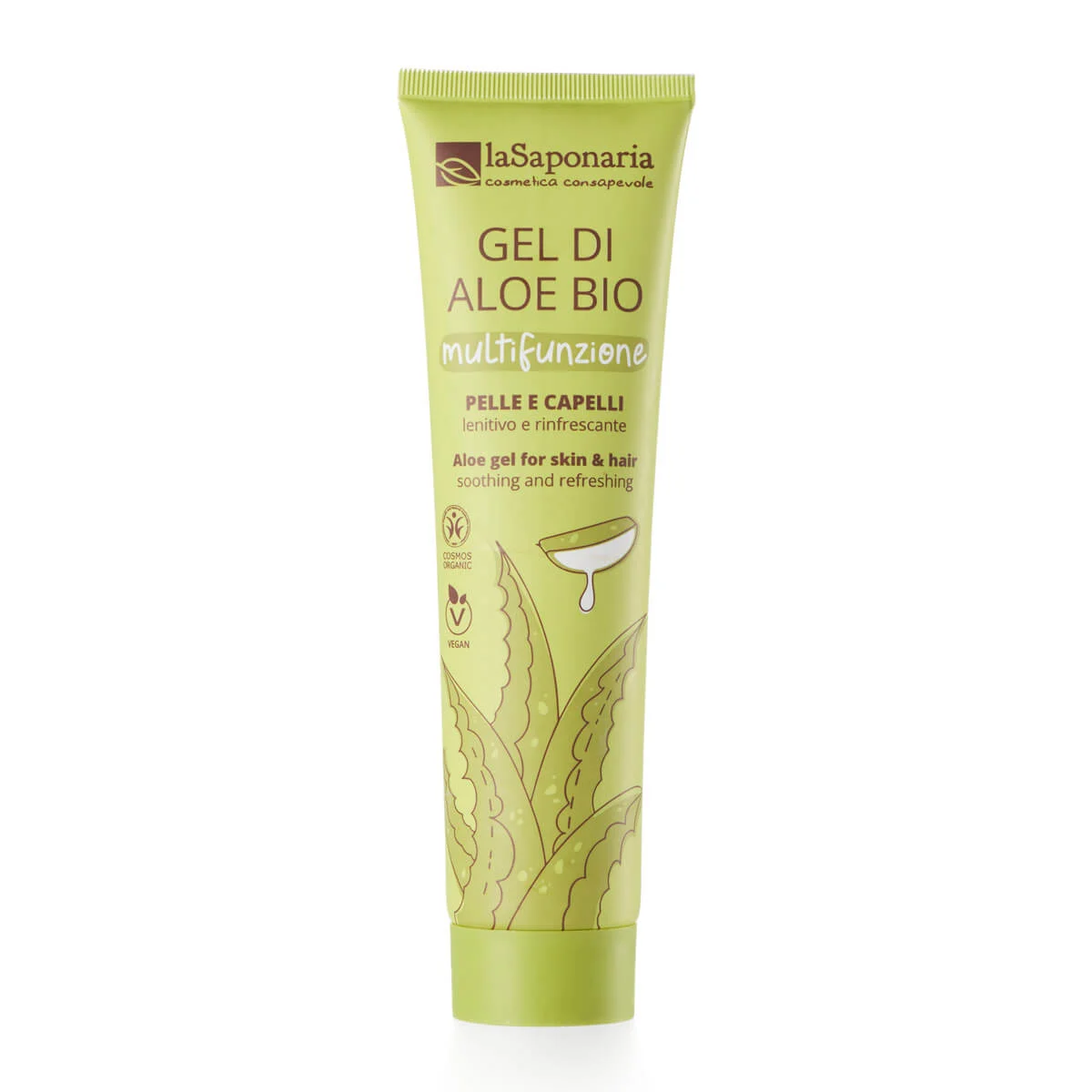 laSaponaria Żel Aloe vera do ciała i włosów BIO (150 ml) - uniwersalny pomocnik