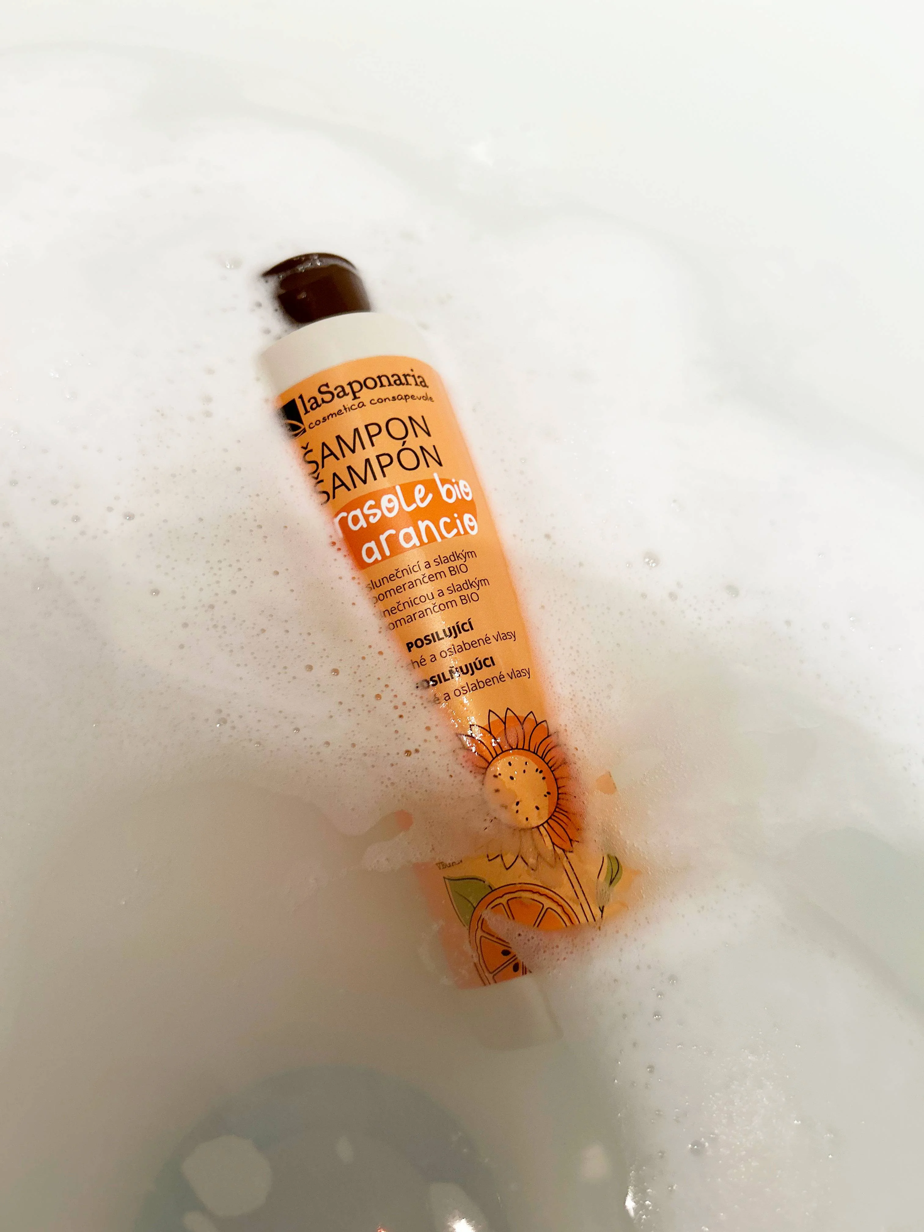 laSaponaria Szampon ze słonecznikiem i słodką pomarańczą BIO 30 ml
