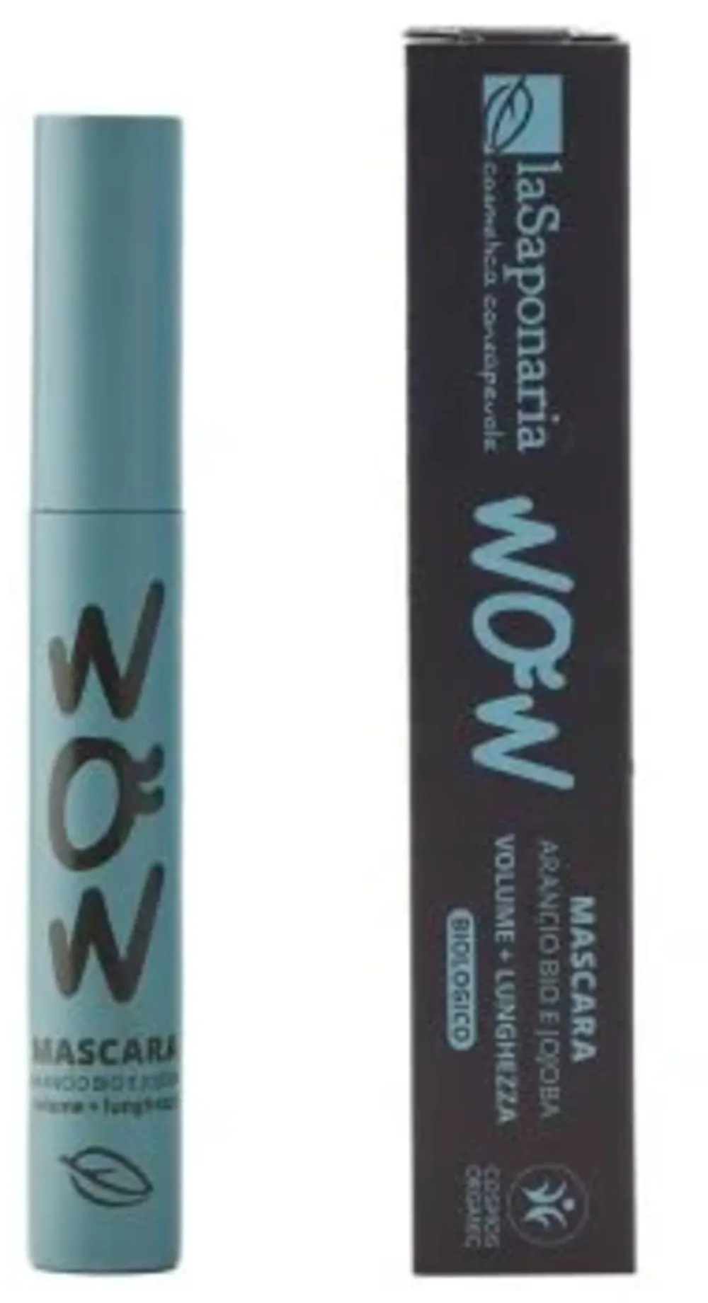 laSaponaria Tusz do rzęs Volume & Length z jojobą BIO - czarny (10 ml) - dla większej objętości i długości rzęs