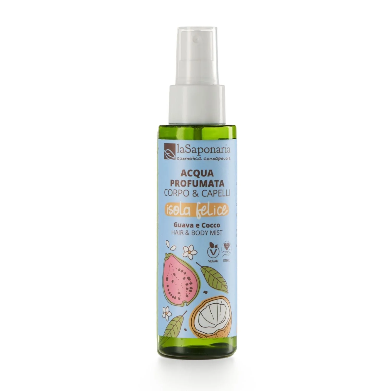 laSaponaria Mgiełka do ciała i włosów Happy Island - kokos i gujawa (100 ml)