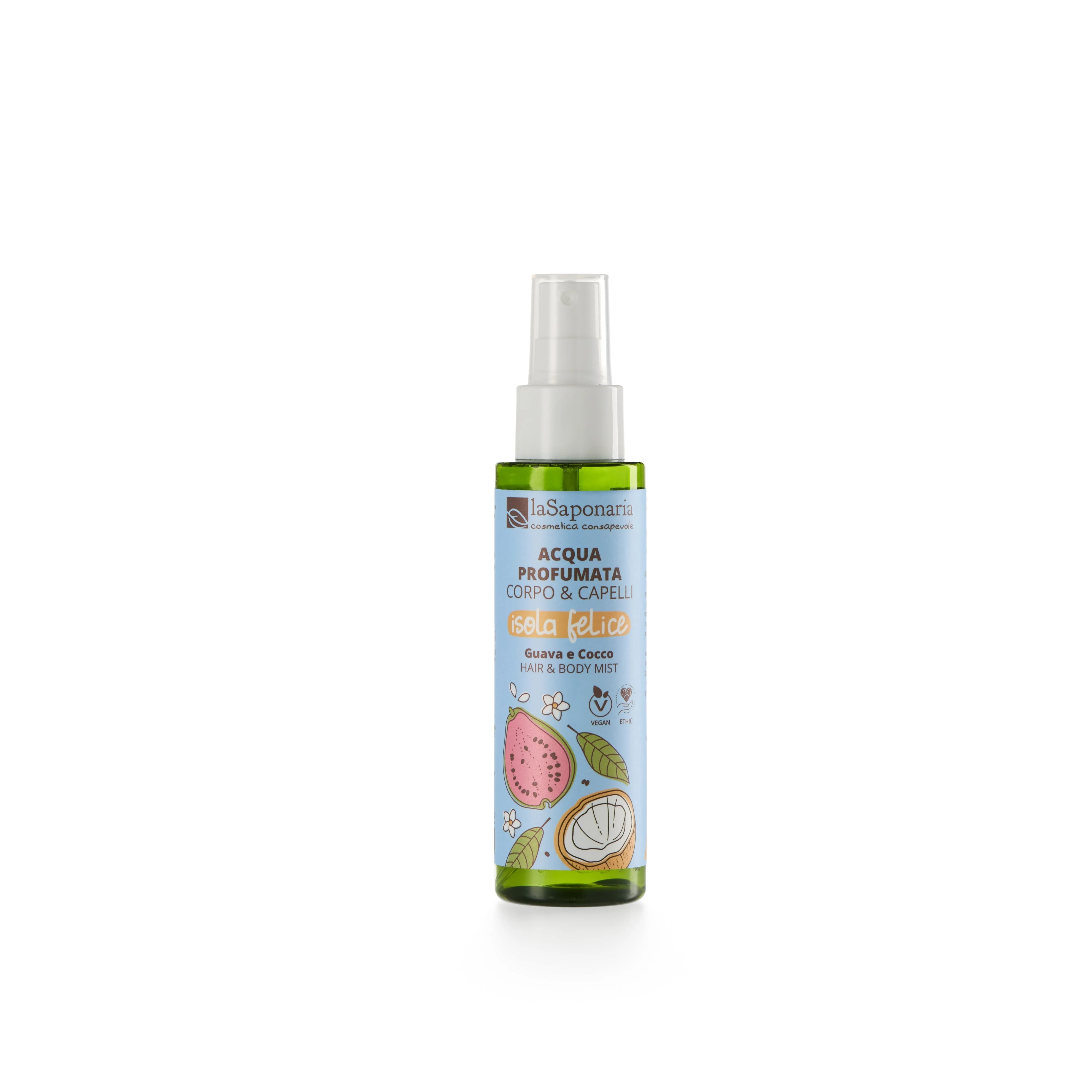 laSaponaria Mgiełka do ciała i włosów Happy Island - kokos i gujawa (100 ml)