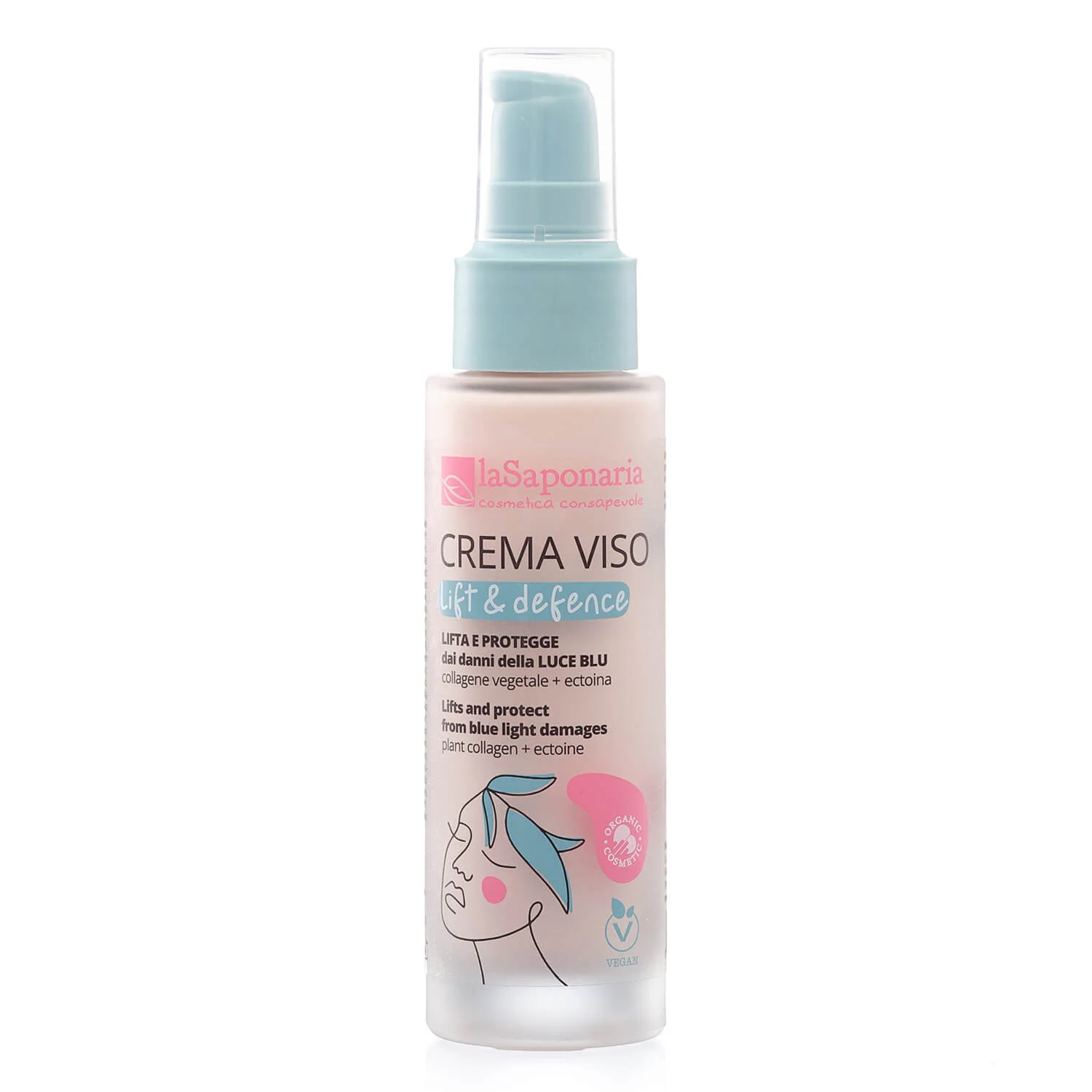 laSaponaria Krem do twarzy na dzień Lift & Defence BIO do cery dojrzałej (50 ml) - z roślinnym kolagenem i ektoiną