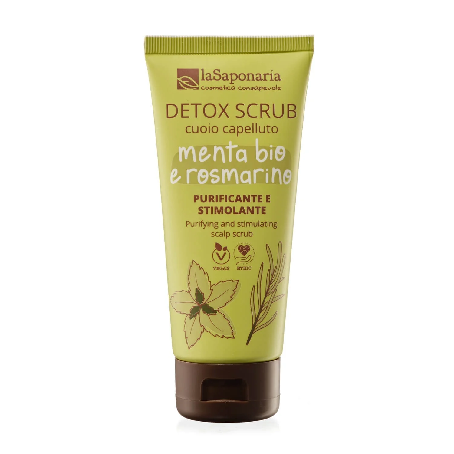 laSaponaria Detoksykujący peeling do skóry głowy z miętą i rozmarynem (100 ml)