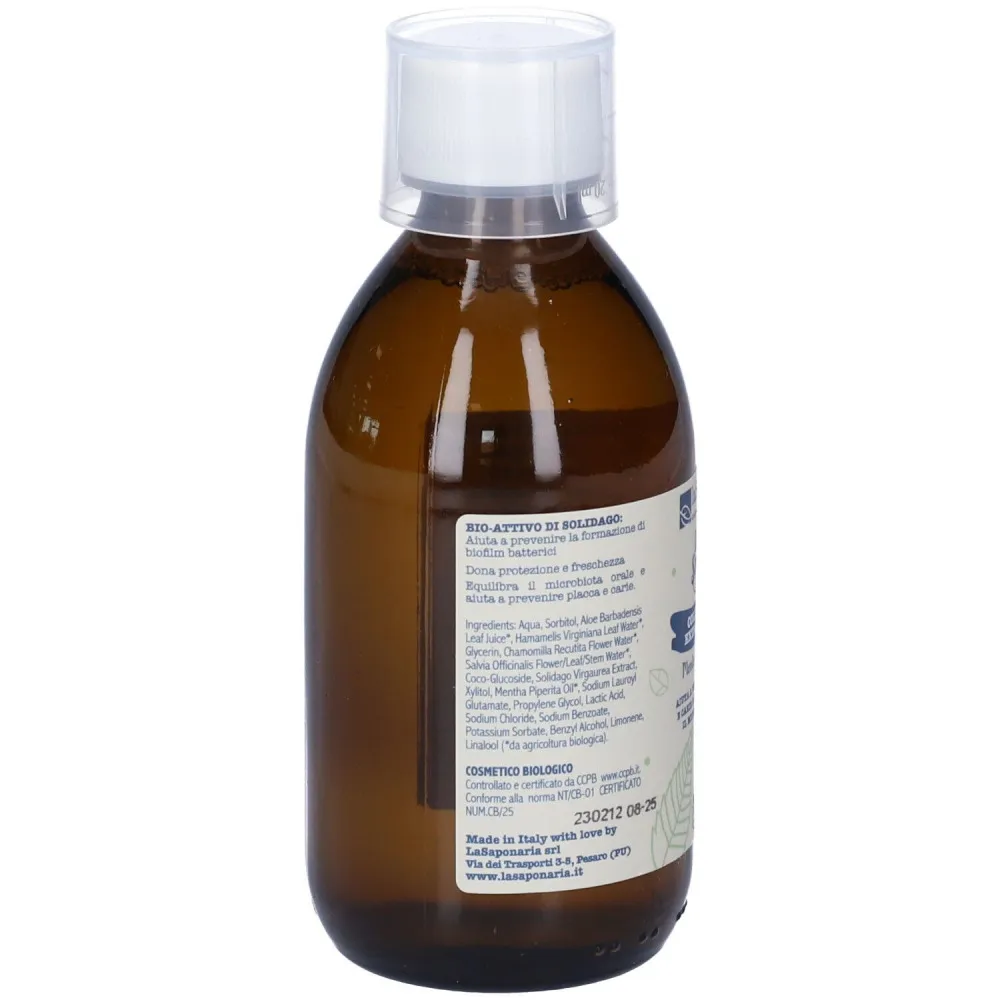 laSaponaria Ekstra świeży płyn do płukania jamy ustnej z miętą i nawłocią BIO (250 ml)
