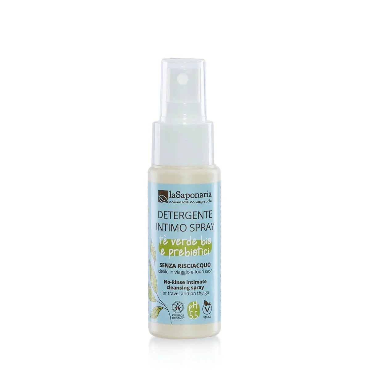 laSaponaria Intymny spray bez spłukiwania z zieloną herbatą BIO (50 ml) - szybka higiena intymna w każdej chwili i w każdym miejscu