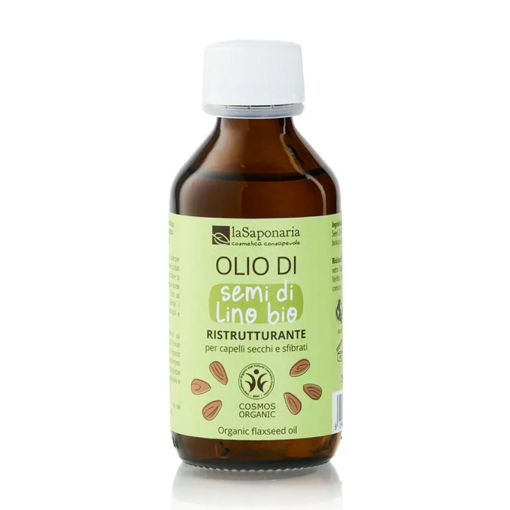 laSaponaria Olej do włosów z siemienia lnianego tłoczony na zimno BIO (100 ml)