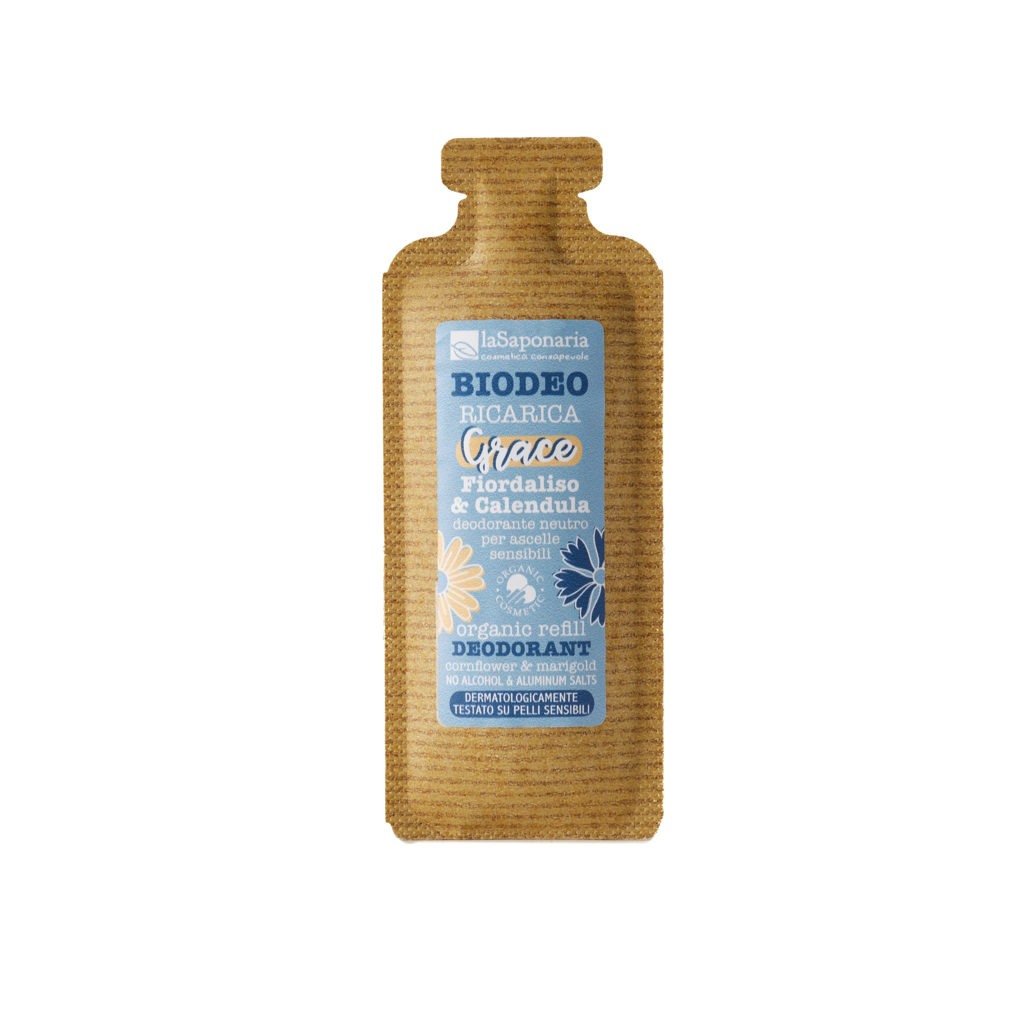 laSaponaria Uzupełnienie do dezodorantu w kulce Grace - bezzapachowe BIO (40 ml) - dla skóry wrażliwej