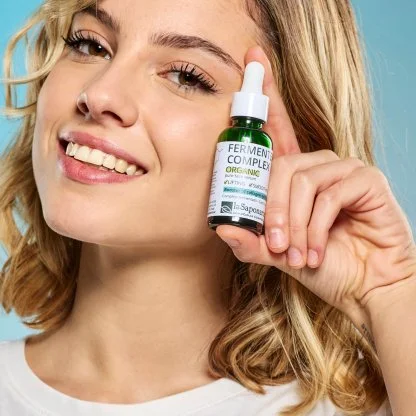laSaponaria Serum do twarzy - Fermentowany kompleks BIO (30 ml) - dla sprężystszej, promienniejszej i gładszej skóry