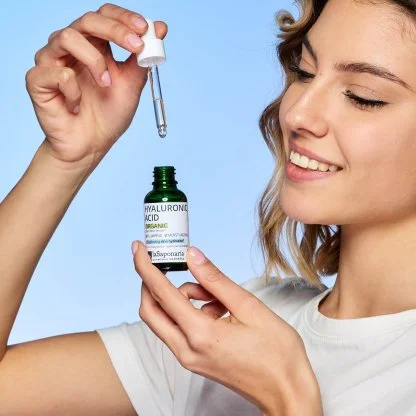 laSaponaria Serum do twarzy - Kwas hialuronowy BIO (30 ml) - nawilża i ujędrnia skórę twarzy