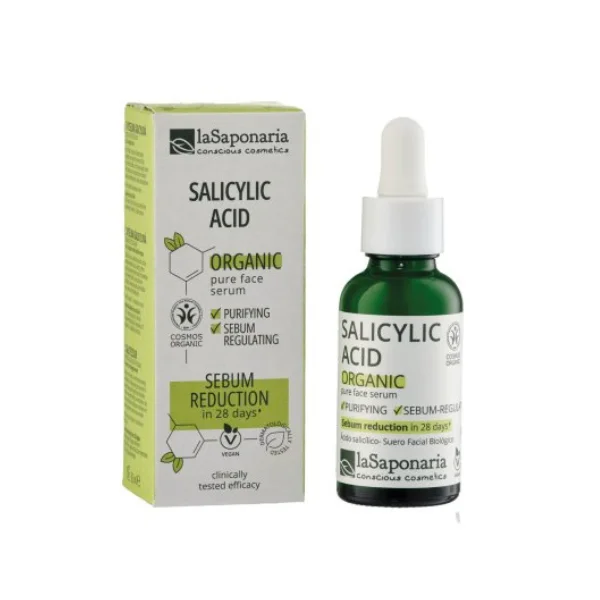 laSaponaria Serum do twarzy - Kwas salicylowy BIO (30 ml) - dla cery skłonnej do trądziku