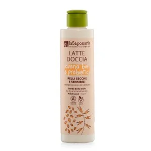 laSaponaria Mleczko pod prysznic z owsem BIO i prebiotykami dla skóry wrażliwej (200 ml) - z nagietkiem i rumiankiem