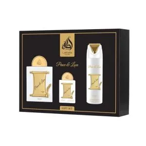 Lattafa Pride Peace & Love EDP 100 ml + EDP 20 ml + DEO w sprayu 200 ml UNISEX