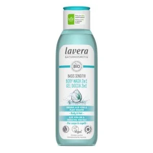 Lavera Basis Sensitive Żel pod prysznic do ciała i włosów 2w1 250 ml - także do skóry wrażliwej