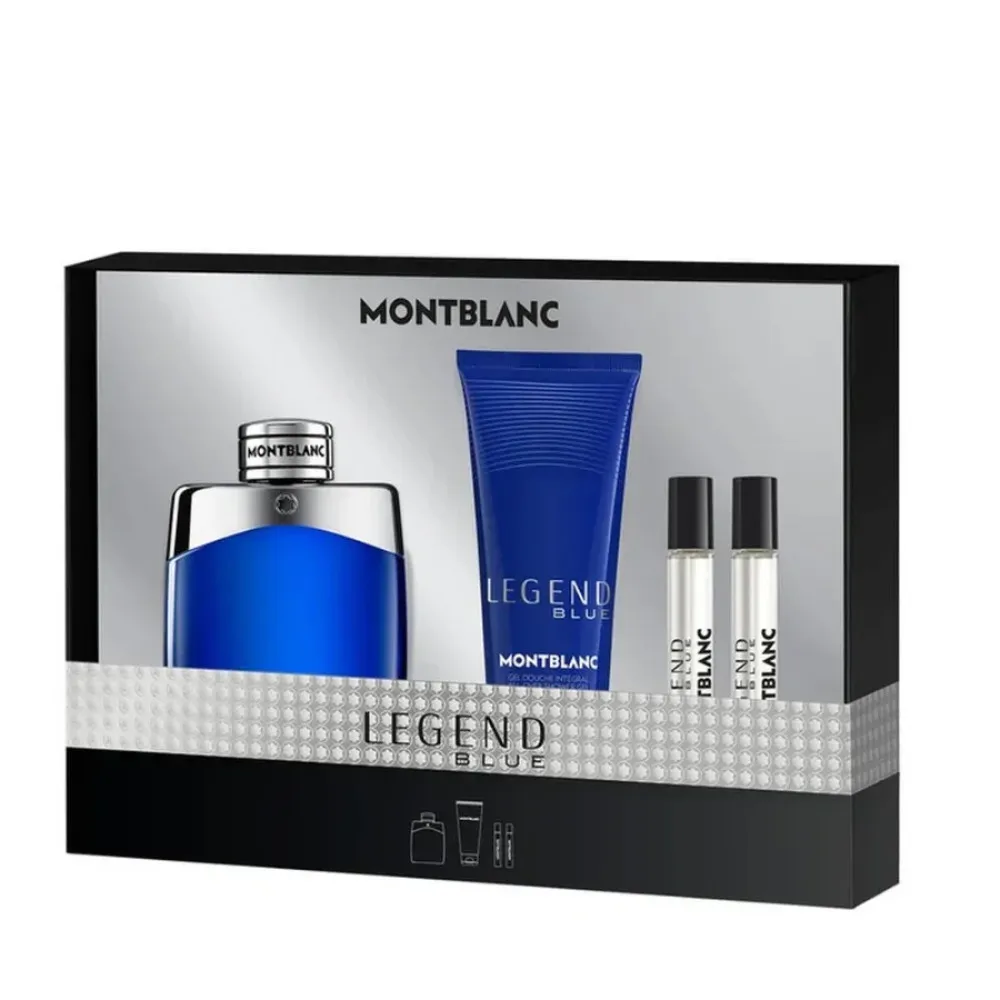 Legend Blue 100 ml + SG do ciała i włosów 100 ml + EDP MINI 2 x woda perfumowana dla mężczyzn 8 ml
