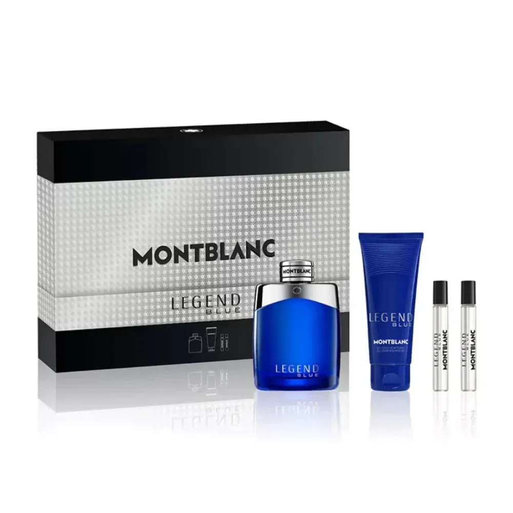 Legend Blue 100 ml + SG do ciała i włosów 100 ml + EDP MINI 2 x woda perfumowana dla mężczyzn 8 ml