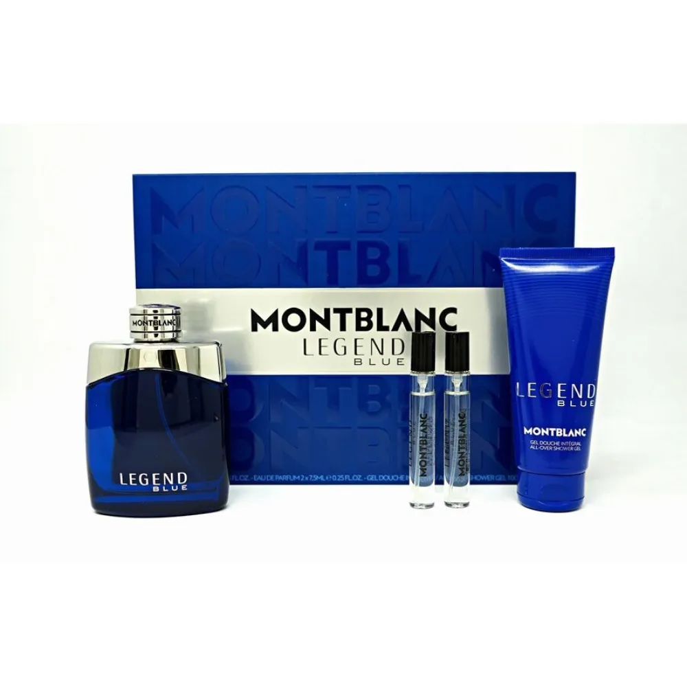 Legend Blue 100 ml + SG do ciała i włosów 100 ml + EDP MINI 2 x woda perfumowana dla mężczyzn 8 ml