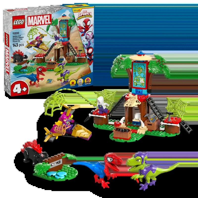 Marvel Spidey i jego niesamowici przyjaciele 11200 Spidey, Gobby i bitwa z raptorem w bazie na drzewie