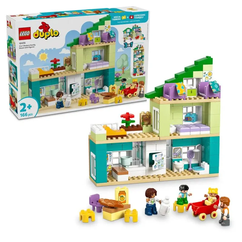 DUPLO® 10470 Nowoczesny dom rodzinny 3 w 1 z figurkami