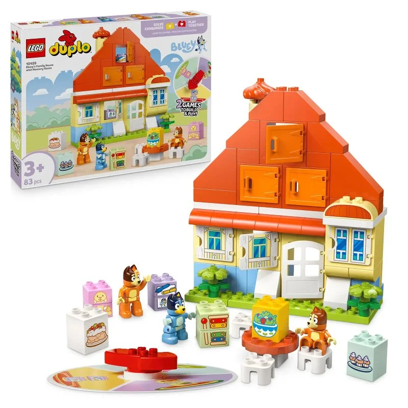 DUPLO® 10459 Dom Bluey i gra pamięciowa