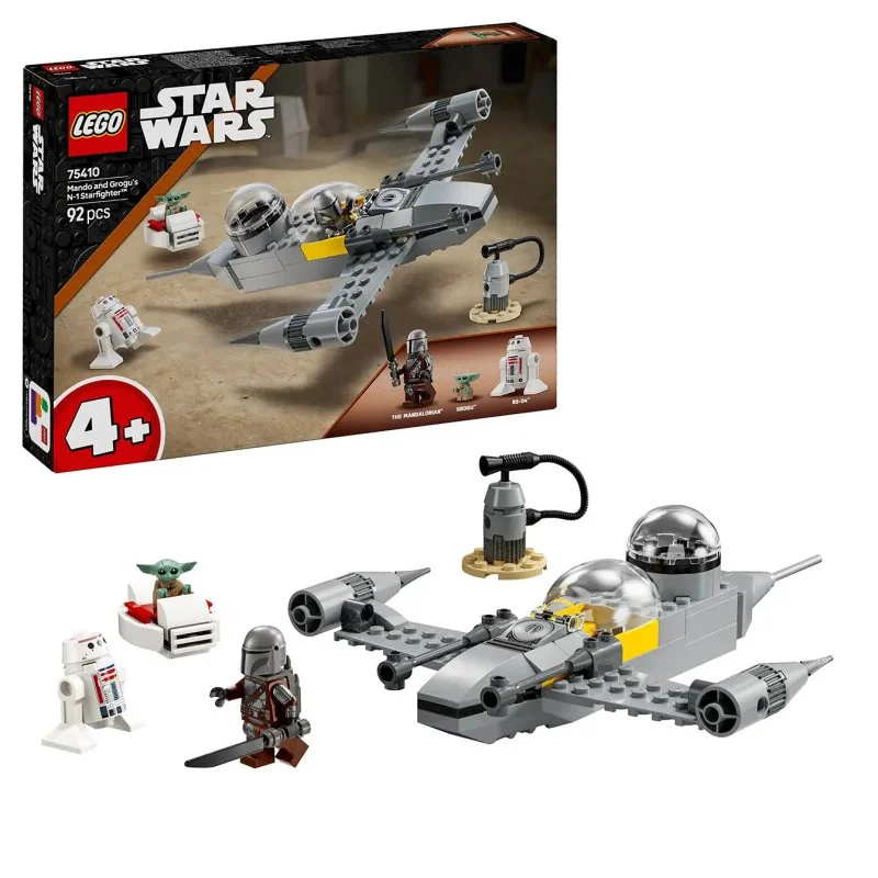 Star Wars™ 75410 Mando, Grogu i myśliwiec N-1 Starfighter™