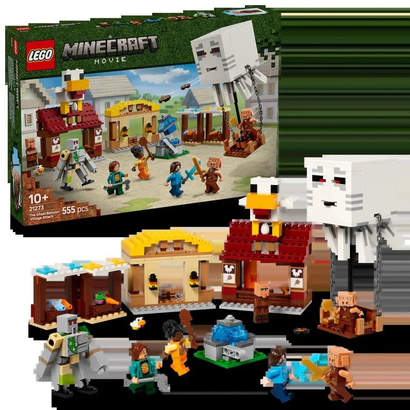 Minecraft® 21273 Balon w kształcie żabnicy i atak na wioskę