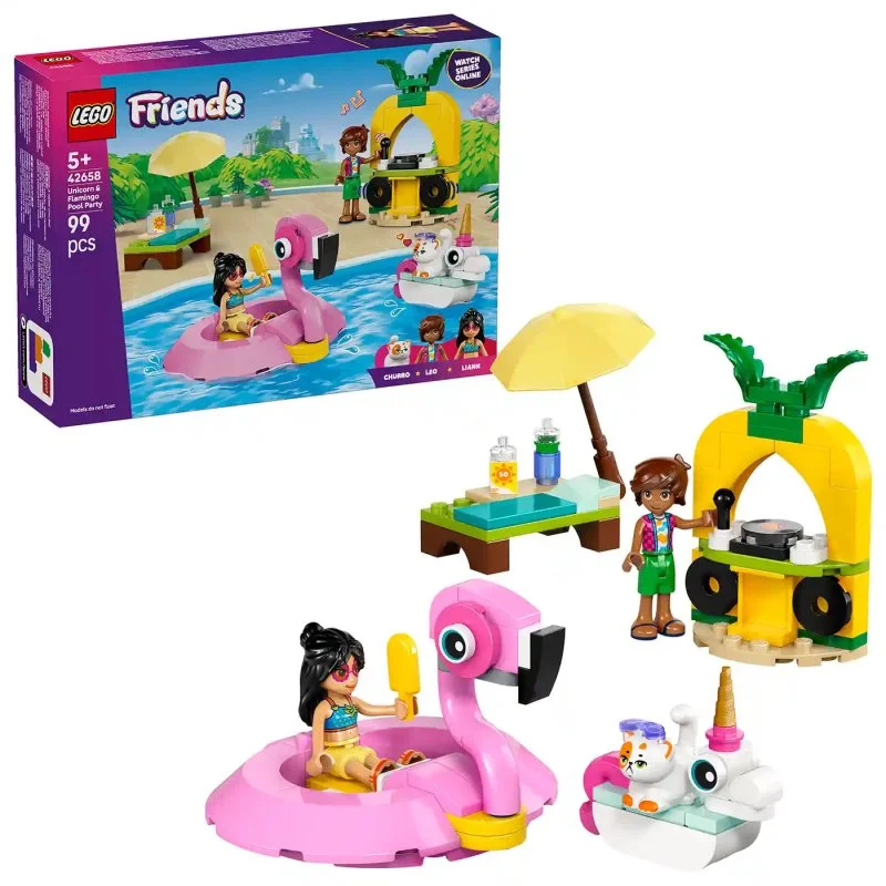 Friends 42658 Zabawa przy basenie z jednorożcem i flamingiem
