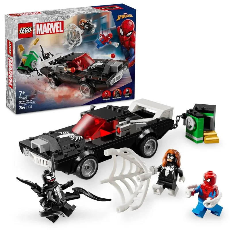 Marvel 76309 Spider-Man vs. samochód sportowy o wysokich osiągach Venoma