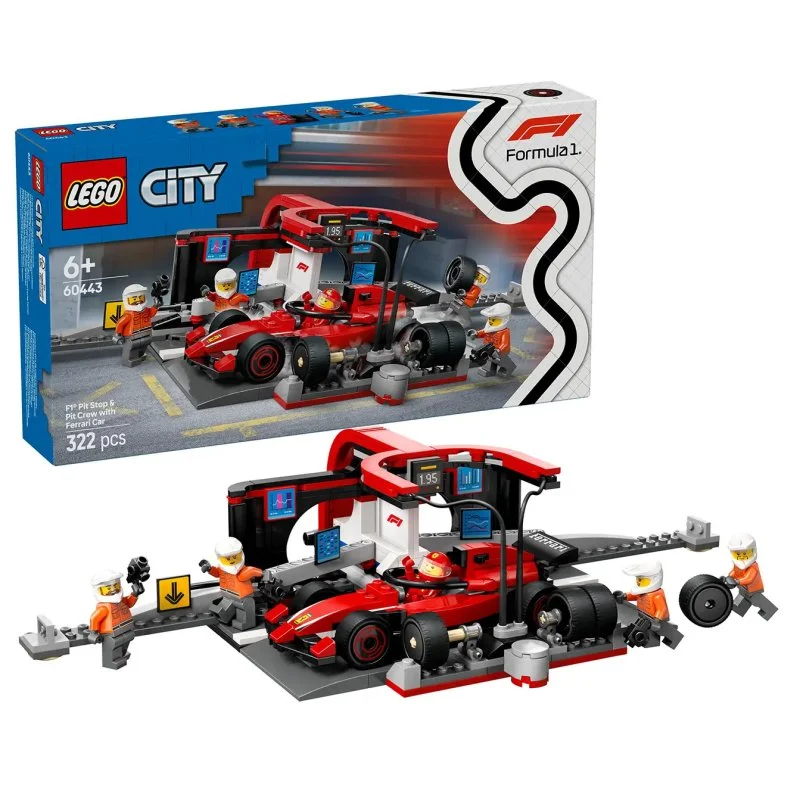 City 60443 Postój w boksach F1® i personel z samochodem Ferrari