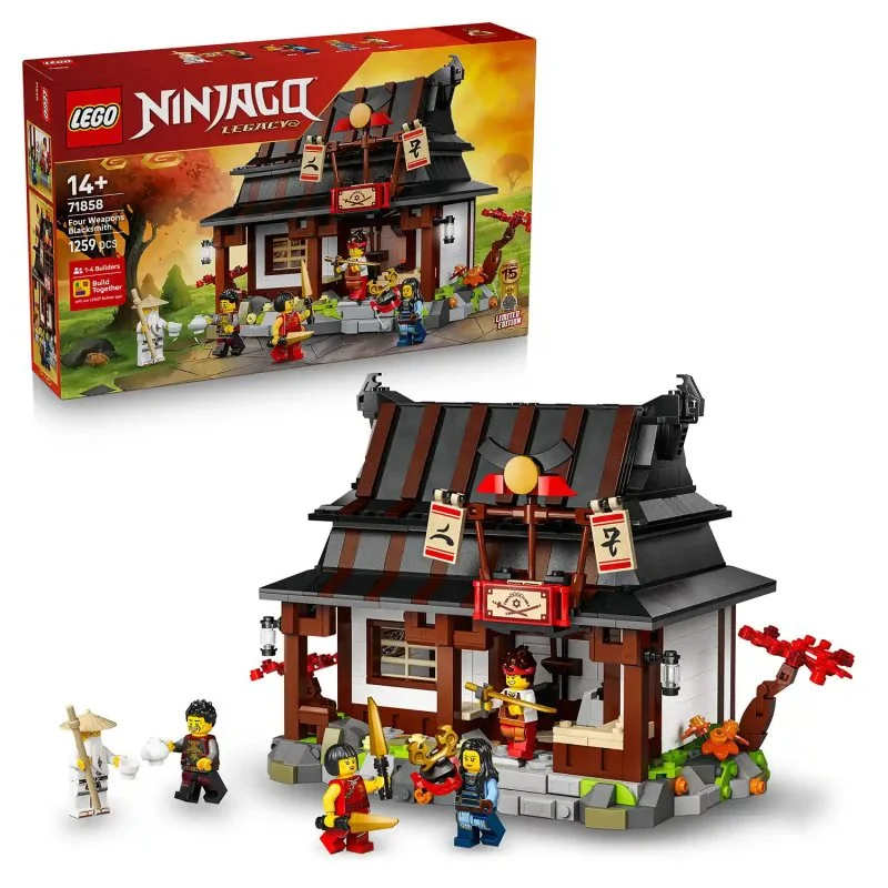 NINJAGO® 71858 Kuźnia Czterech Broni: 15 lat NINJAGO