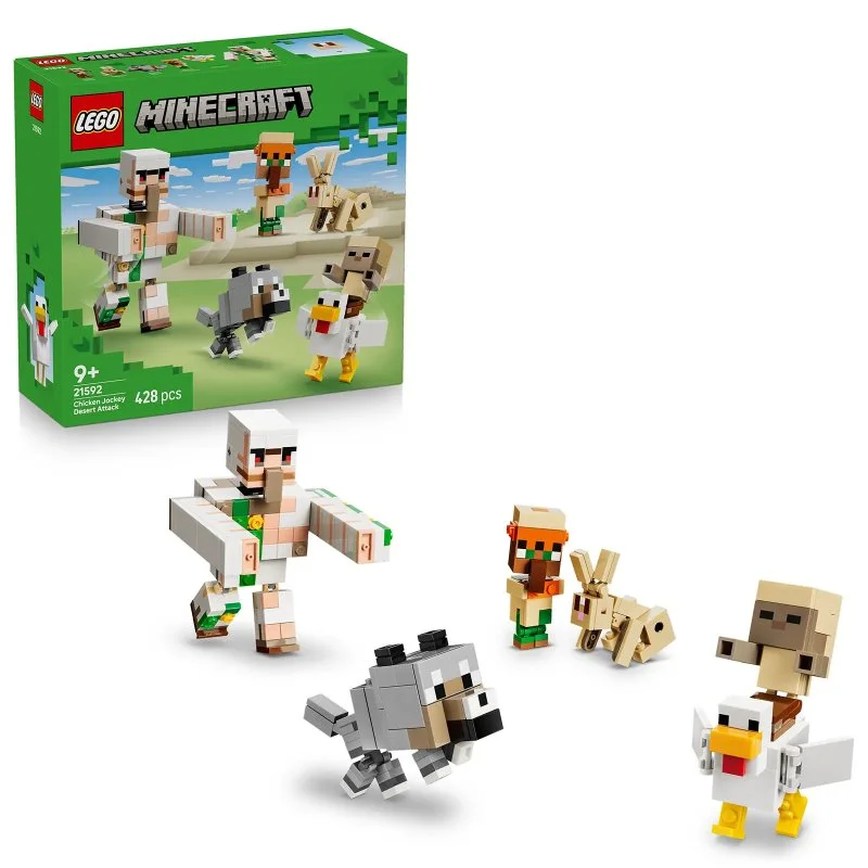 Minecraft® 21592 Jeździec na kurczaku i atak na pustyni