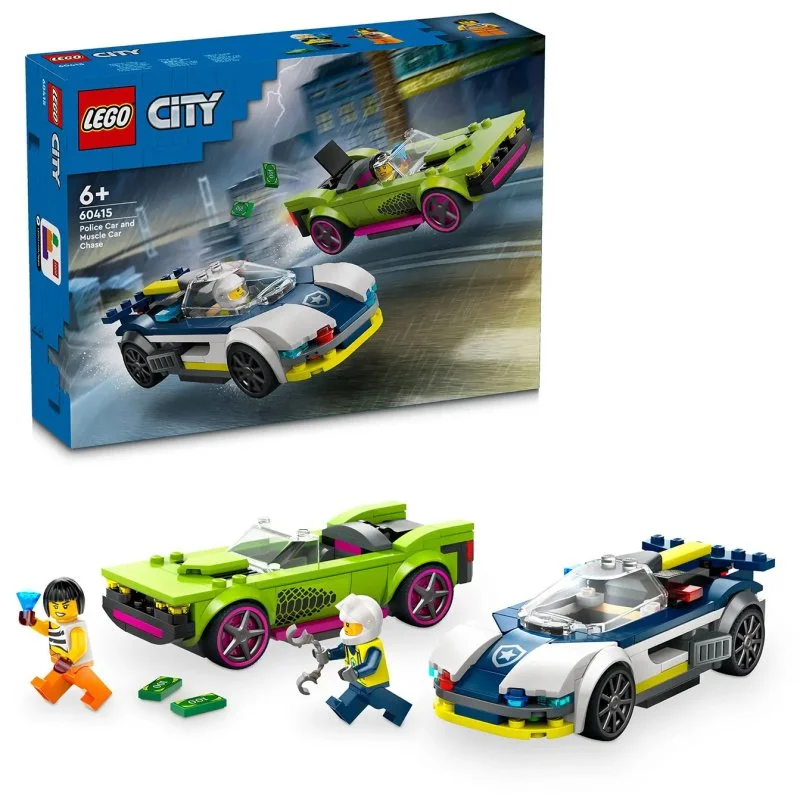 LEGO® City 60415 Pościg policyjnego auta i sportowego samochodu