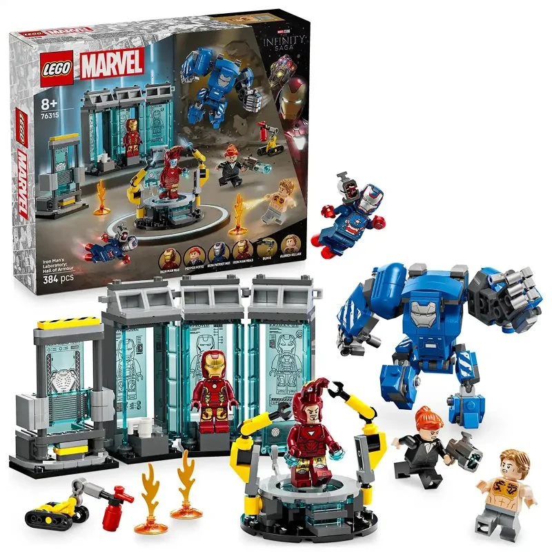 Marvel 76315 Iron Man i jego laboratorium: Sala zbroi