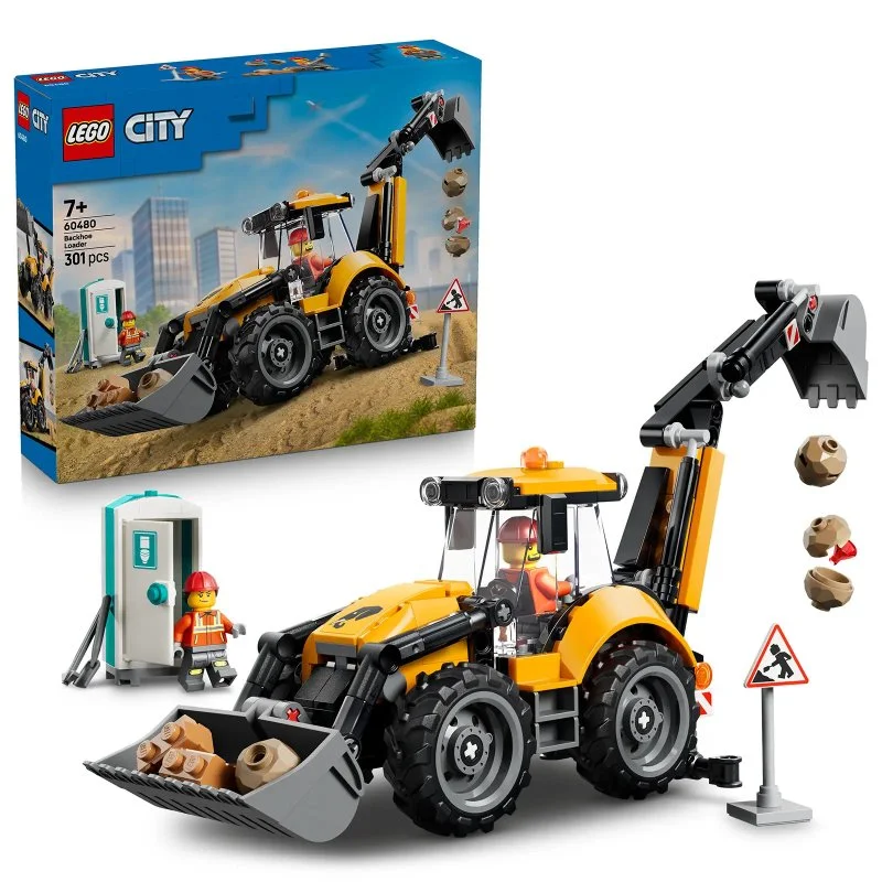 City 60480 Żółta koparko-ładowarka