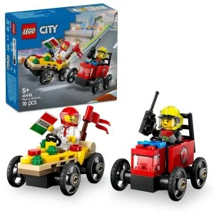 LEGO® City 60458 Pakiet wyścigowy: Dostawa pizzy vs. wóz strażacki
