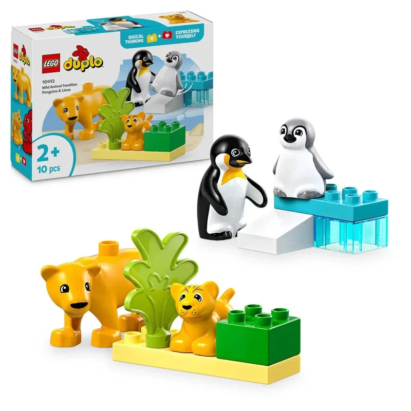 DUPLO® 10442 Rodziny dzikich zwierząt: Pingwiny i lwy