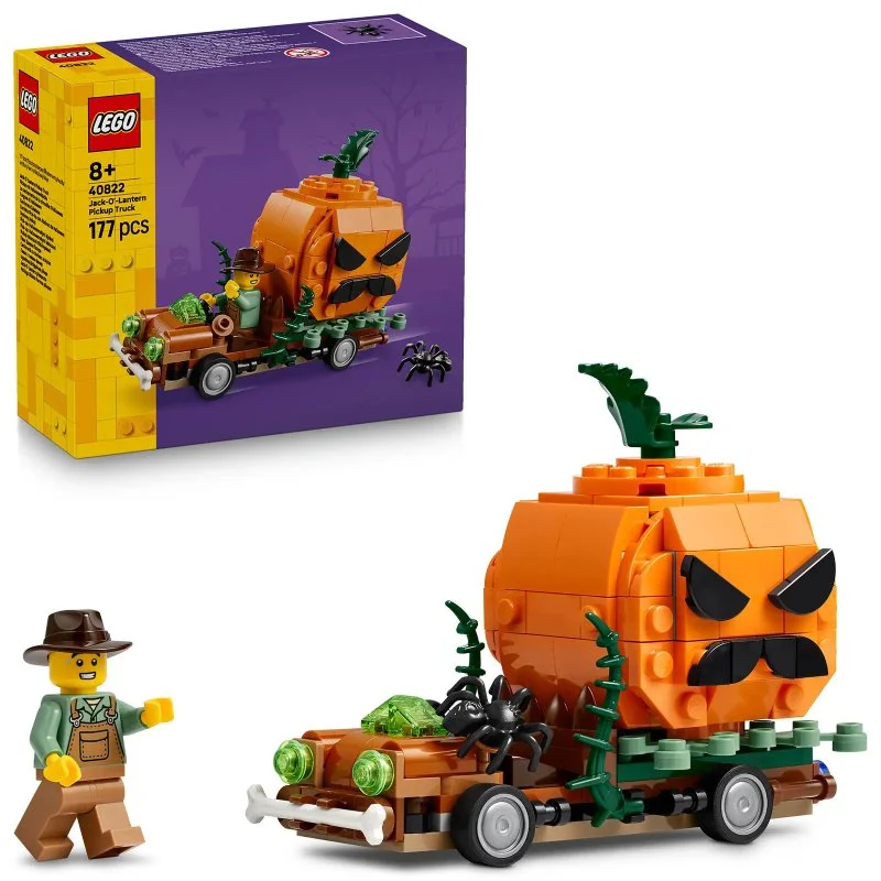 40822 Pick-up z halloweenowymi dyniami, kreatywny zestaw konstrukcyjny